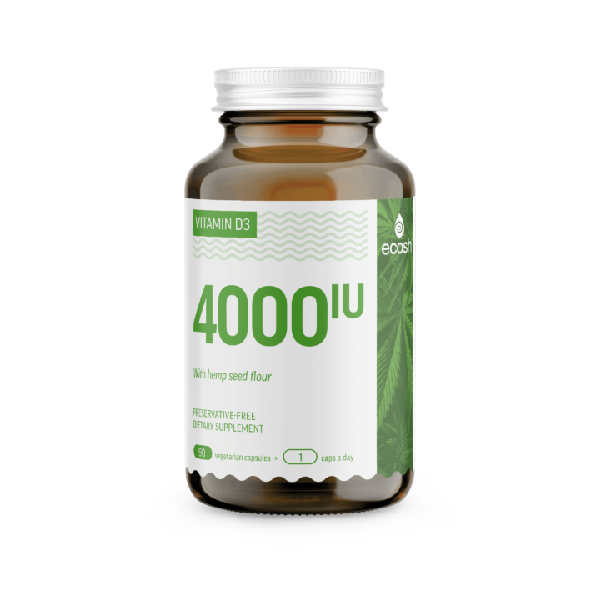 Ecosh Vitamin D3 4000-IU (90 caps)