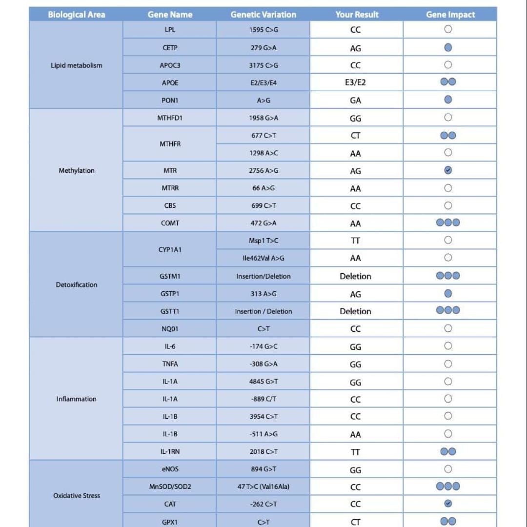 Nordic Laboratories Test Integral DNA: Combination of three DNA tests (Resilience + Health + Active)