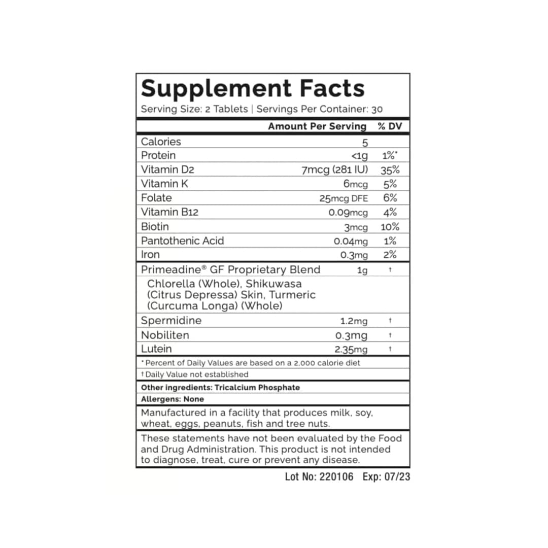 Oxford Healthspan supplement Primeadine Gluten Free