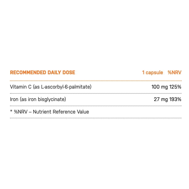 Ecosh Iron Bisglycinate Bioavailable Ferroschel (90 caps)