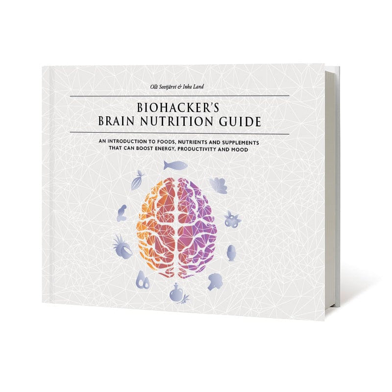 Biohacker Center E-books Biohacker's Brain Nutrition Guide: An Introduction to Foods, Nutrients and Supplements That Can Boost Energy, Productivity and Mood (e-book)