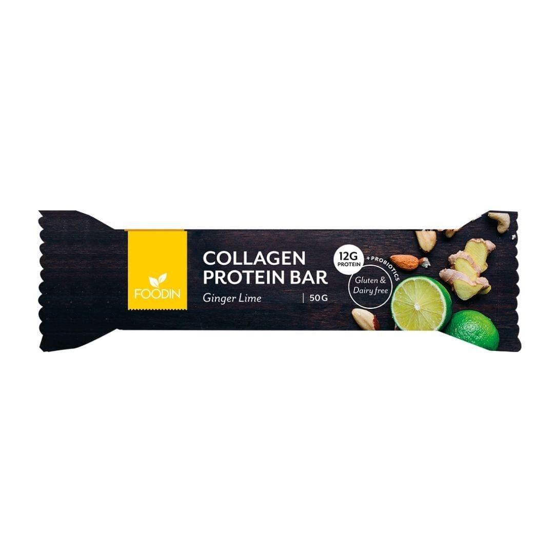 Foodin Collagen Protein Bar Ginger Lime (50g) Foodin biohacker-center.myshopify.com